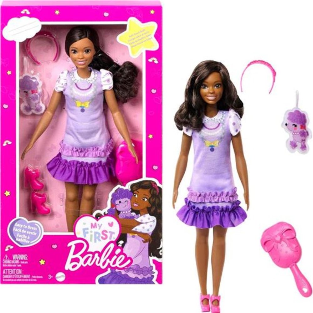 Barbie Doll, Plush Poodle Toy & Accessories 13.5-inch